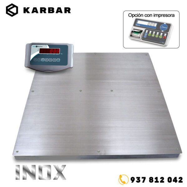 PTB Plataforma de pesaje inox 4 células KARBAR