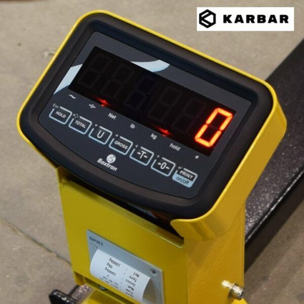 Transpaletas Pesadoras KARBAR ARX Palet Americano LCD-4 Impresora